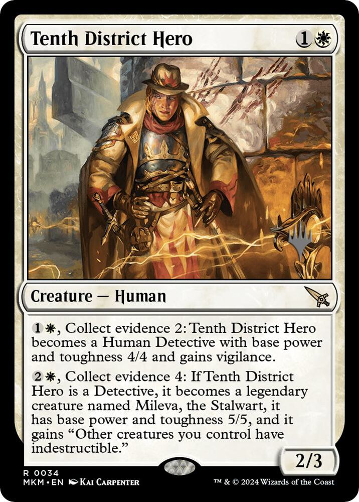 Tenth District Hero 34p/182 (Promo Pack: Murders at Karlov Manor)  - Foil