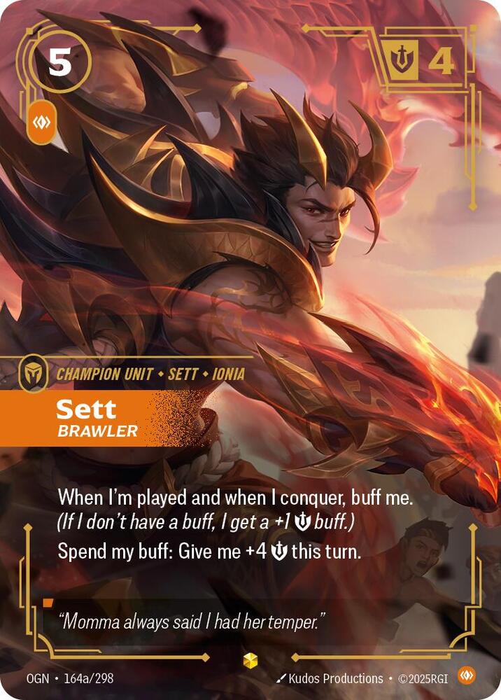 Sett - Brawler 164a/298 (Origins)  - Foil