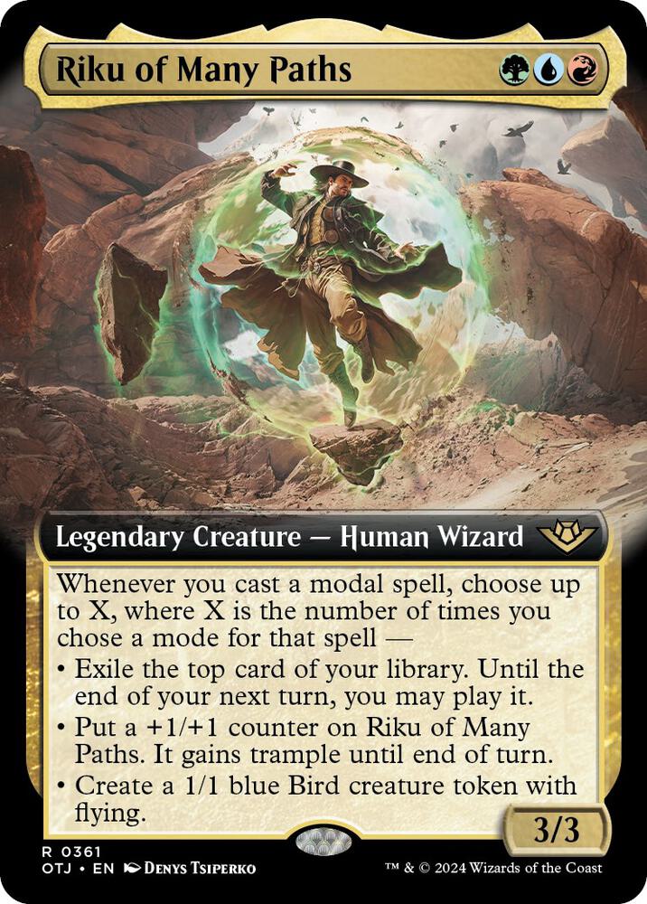 Riku of Many Paths 361/286 (Outlaws of Thunder Junction)  - Extended Art Foil