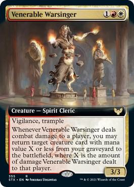 Venerable Warsinger Extended Art 355/275 (Strixhaven: School of Mages) 