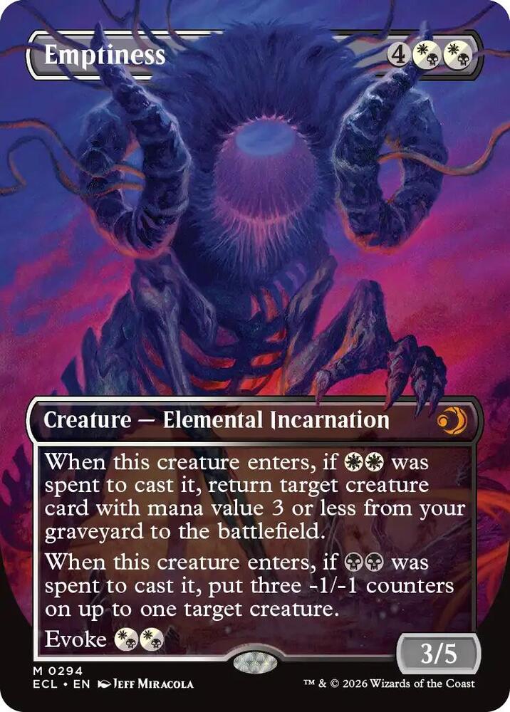 Emptiness Borderless (Lorwyn Eclipsed)  - Foil