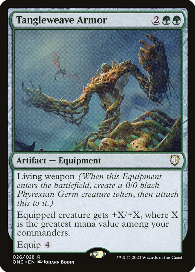 Tangleweave Armor 26 (Commander: Phyrexia: All Will Be One) 