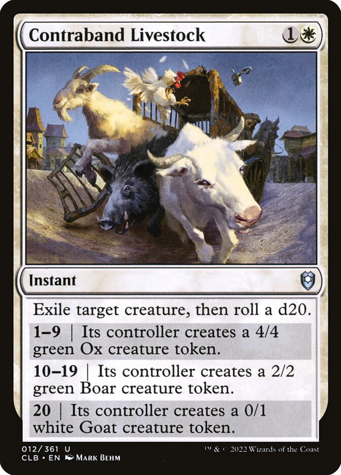 Contraband Livestock 12 (Commander Legends: Battle for Baldur's Gate) 