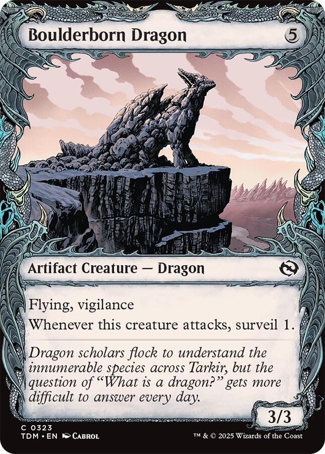 Boulderborn Dragon 323/291 (Tarkir: Dragonstorm)  - Showcase Foil