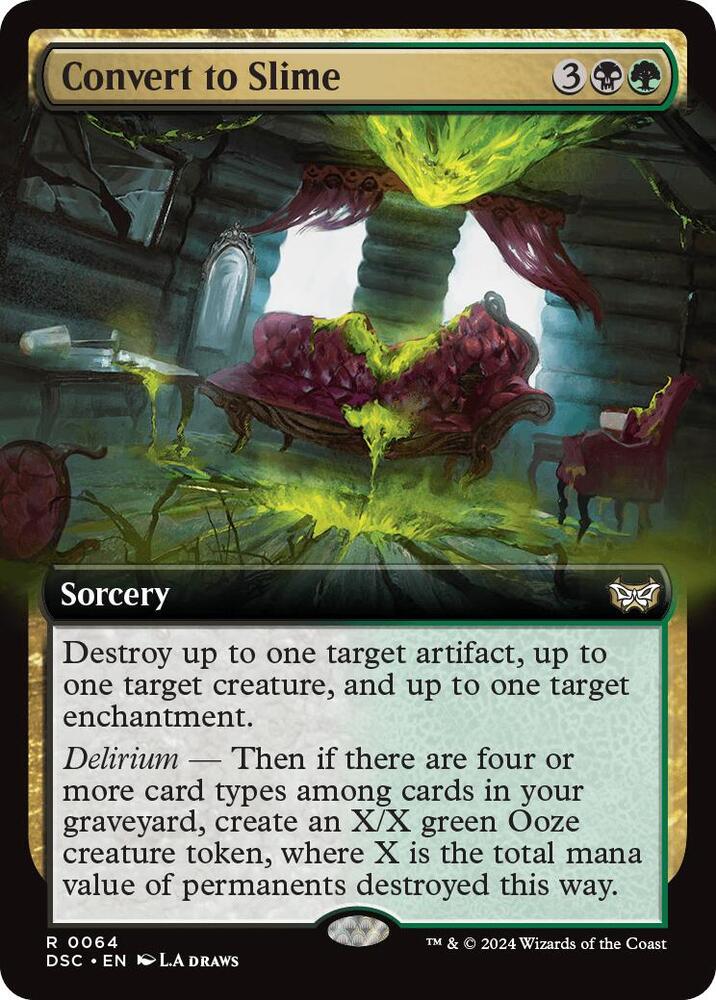 Convert to Slime 64/40 (Commander: Duskmourn: House of Horror)  - Extended Art