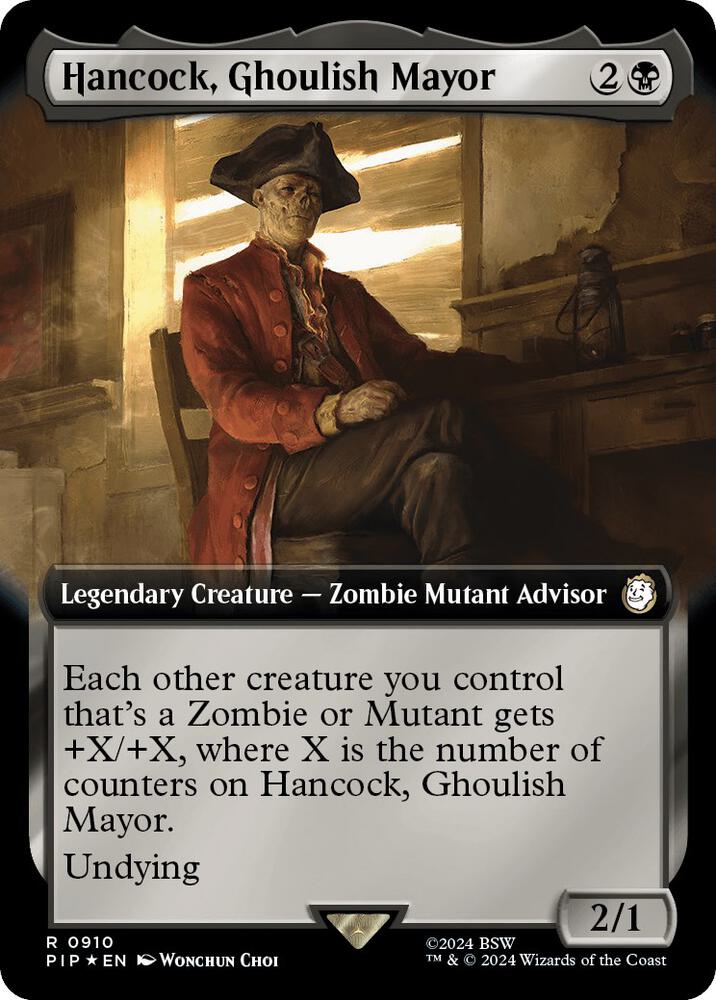 Hancock, Ghoulish Mayor 910/326 (Universes Beyond: Fallout)  - Extended Art Surge Foil
