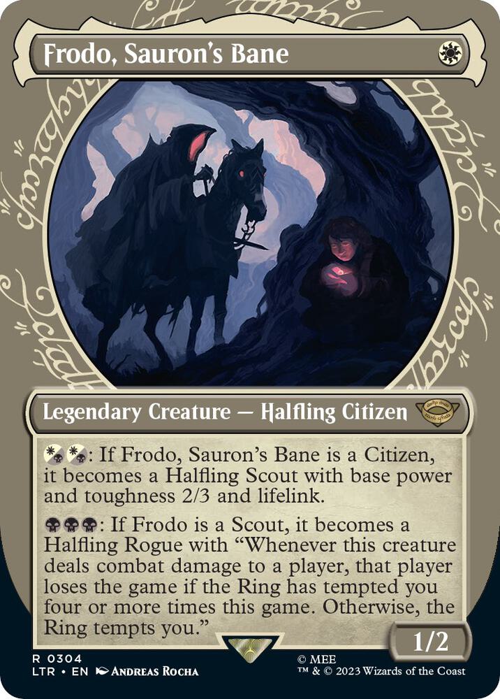 Frodo, Sauron's Bane 304/281 (Universes Beyond: The Lord of the Rings: Tales of Middle-earth)  - Showcase Foil