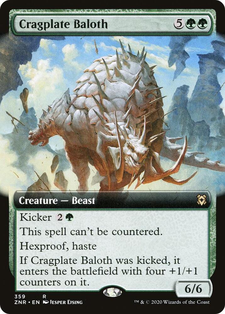 Cragplate Baloth 359/280 (Zendikar Rising)  - Extended Art