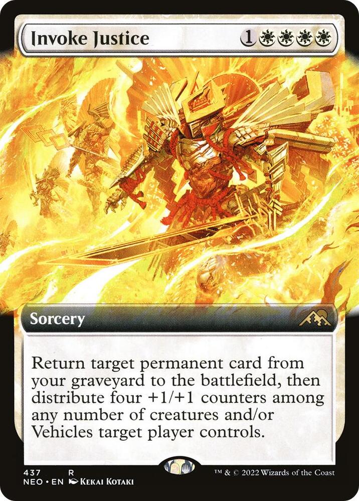 Invoke Justice 437/302 (Kamigawa: Neon Dynasty)  - Extended Art