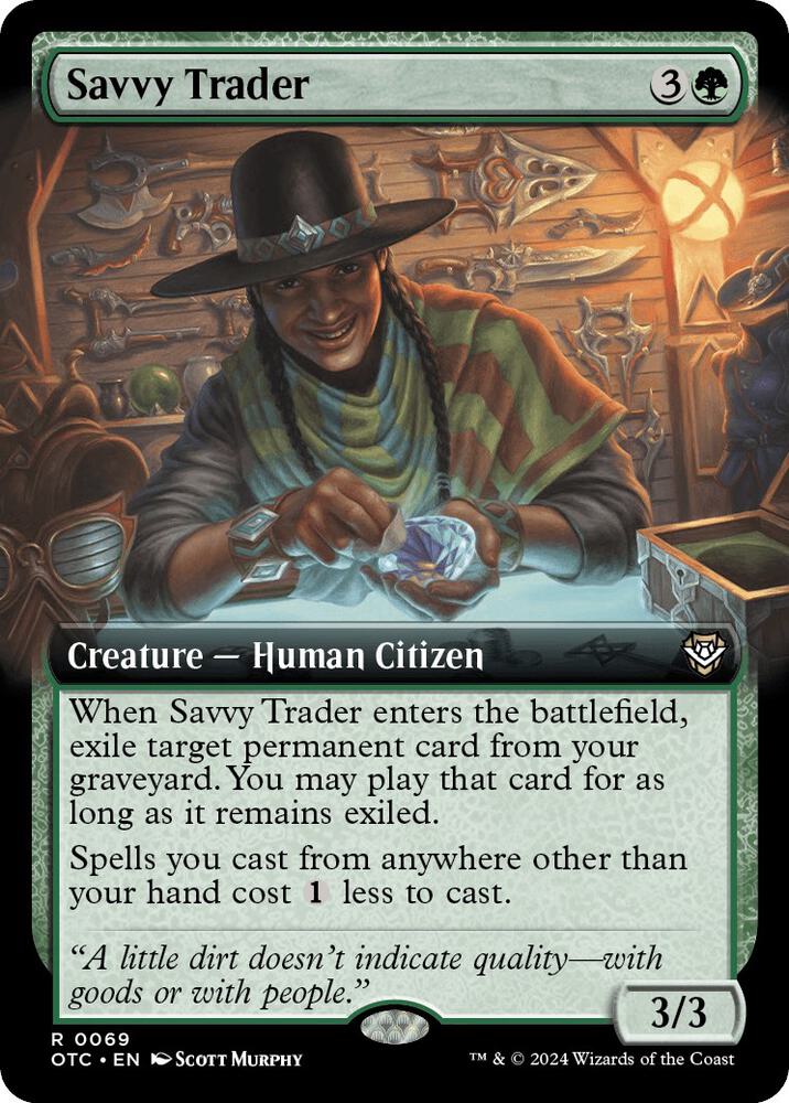 Savvy Trader 69/342 (Commander: Outlaws of Thunder Junction)  - Extended Art