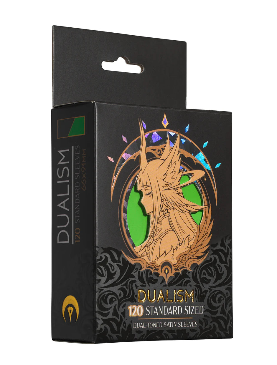 Mana Moon - DUALISM Black/Green Dual-Toned Satin Sleeves (120ct)