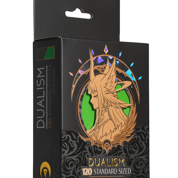 Mana Moon - DUALISM Black/Green Dual-Toned Satin Sleeves (120ct)