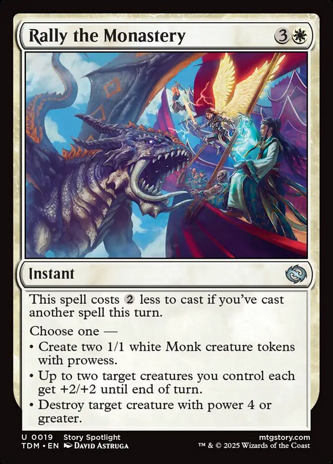 Rally the Monastery 19 (Tarkir: Dragonstorm)  - Foil