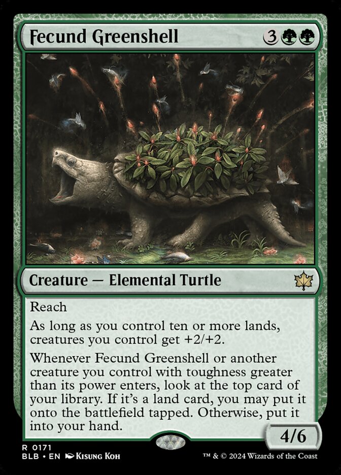 Fecund Greenshell 171 (Bloomburrow)  - Foil