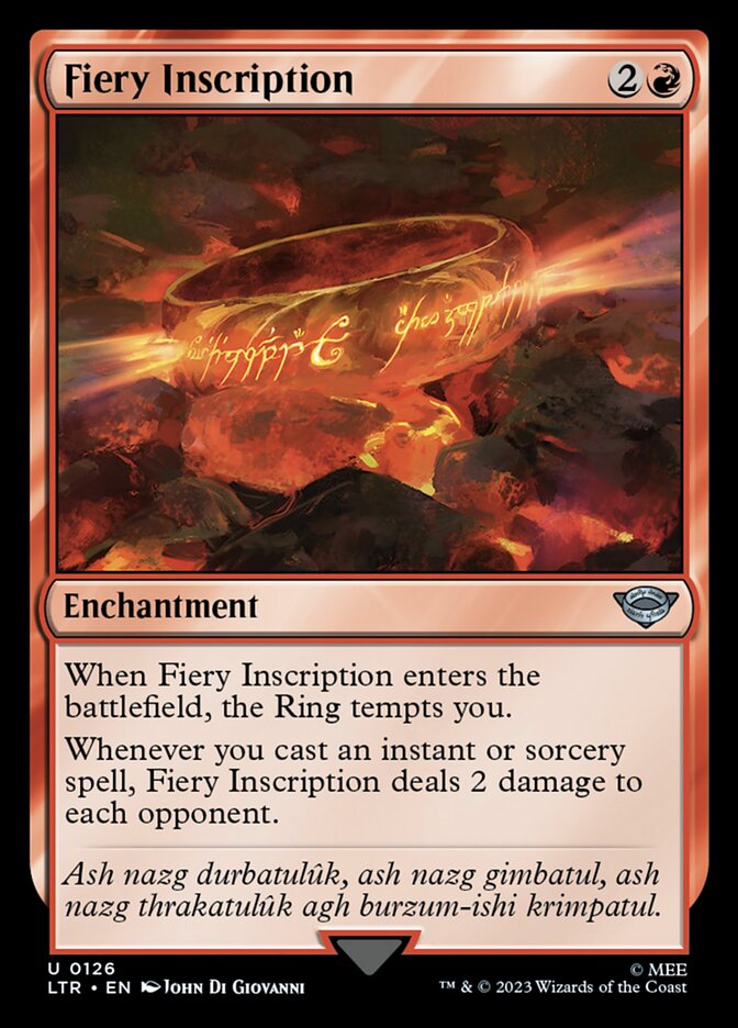 Fiery Inscription 126 (Universes Beyond: The Lord of the Rings: Tales of Middle-earth)  - Foil