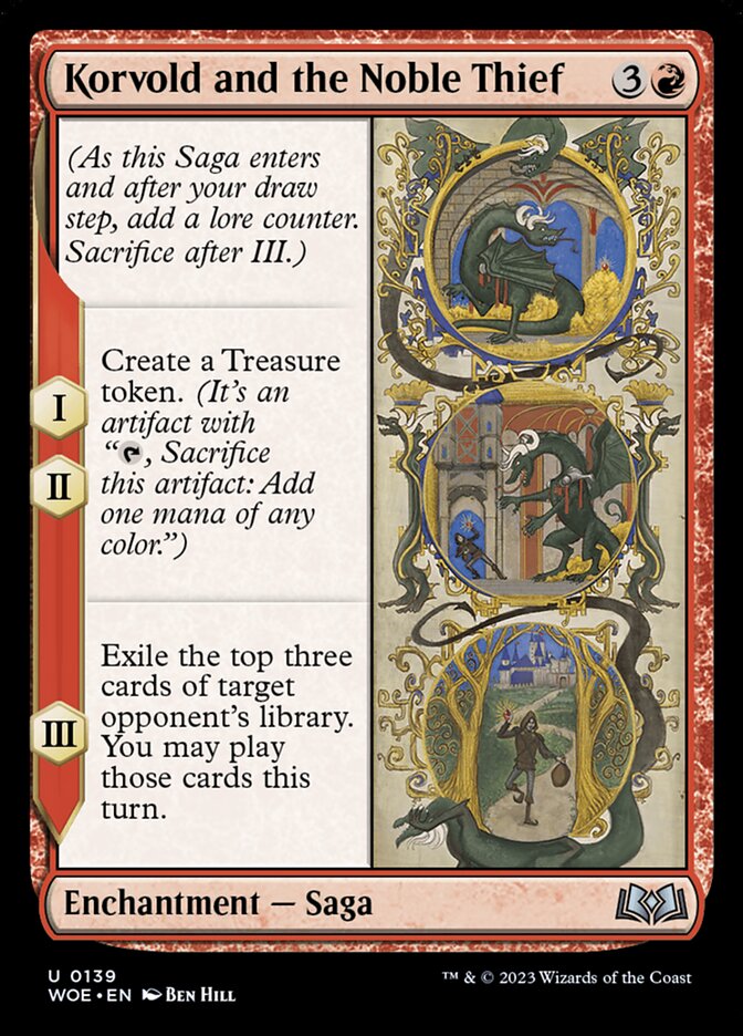 Korvold and the Noble Thief 139 (Wilds of Eldraine)  - Foil