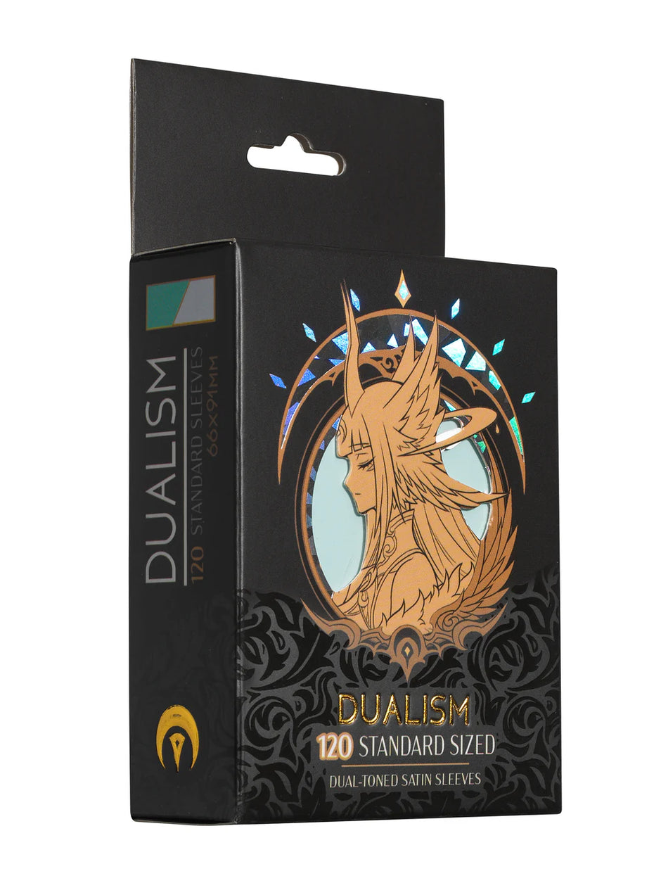 Mana Moon - DUALISM Teal/White Dual-Toned Satin Sleeves (120ct)