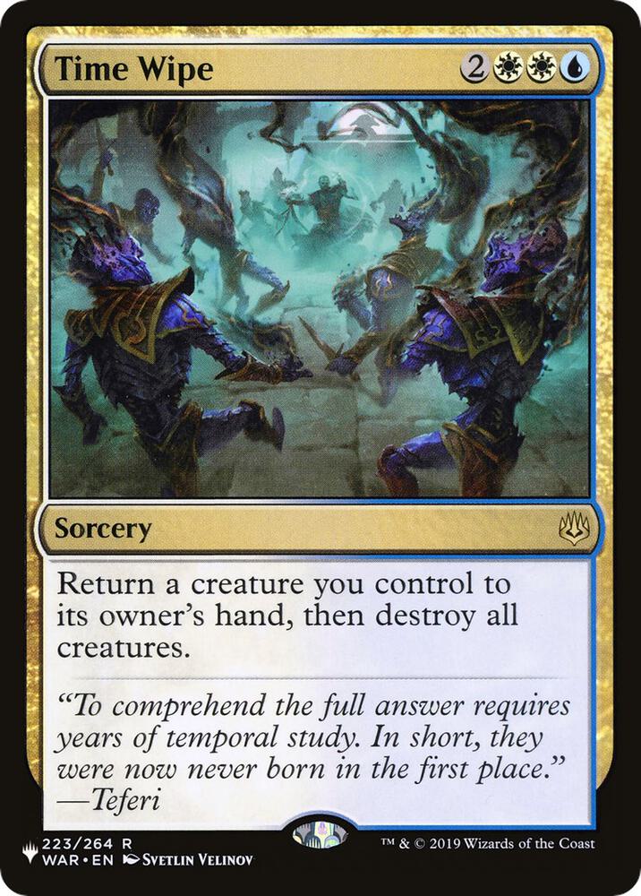 Time Wipe WAR-223/5075 (The List Reprints) 
