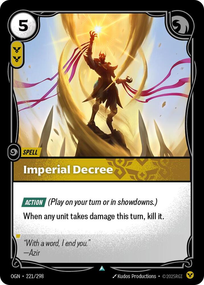 Imperial Decree 221/298 (Origins) 