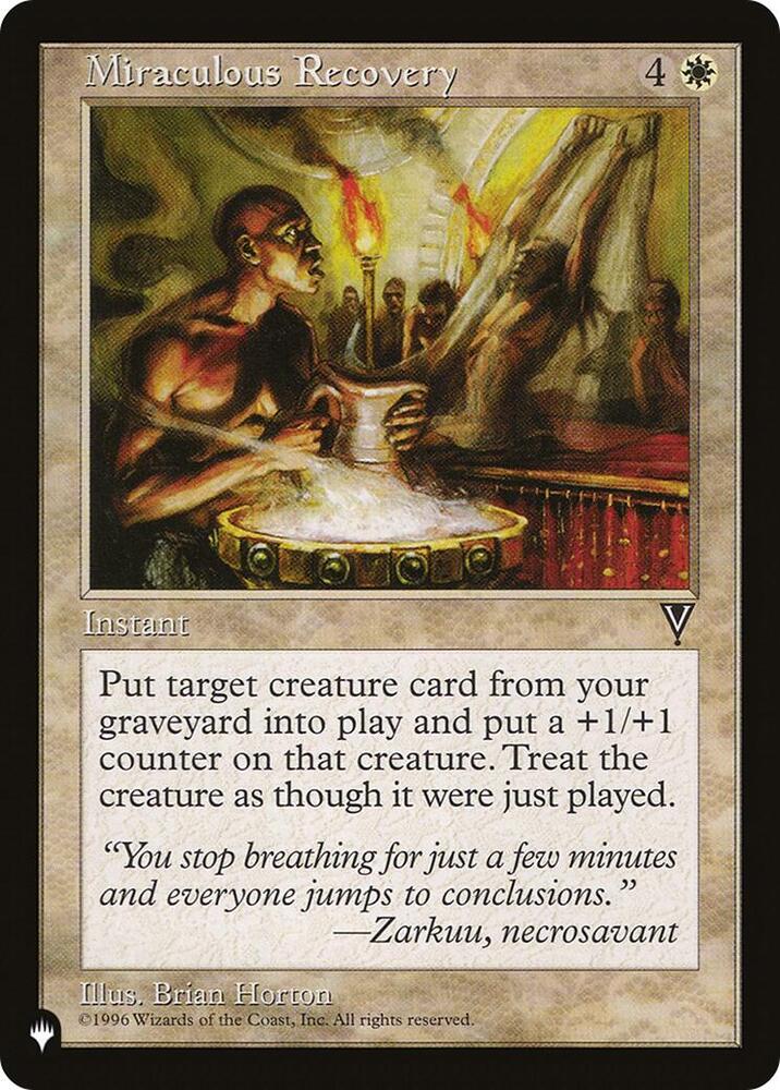 Miraculous Recovery VIS-13/5075 (The List Reprints) 