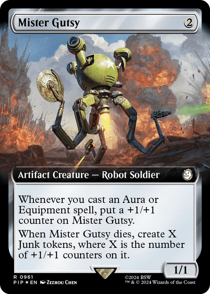Mister Gutsy Extended Art Surge Foil 961 (Universes Beyond: Fallout)  - Extended Art Surge Foil