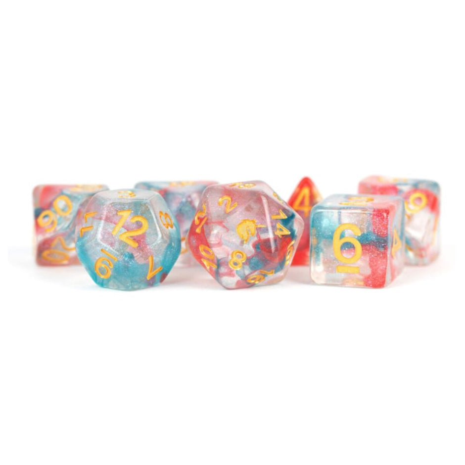 Fanroll: 16mm Resin Polyhedral Dice Set: Unicorn Astral Swell