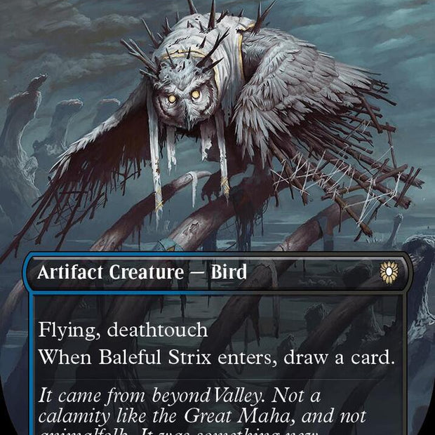 Baleful Strix Borderless (Commander: Bloomburrow) 