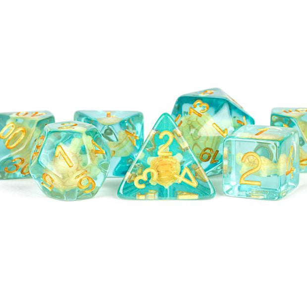 Fanroll: 16mm Resin Poly Dice Set: Turtle Dice