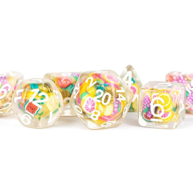 Fanroll: 16mm Resin Poly Dice Set: Fruit Dice