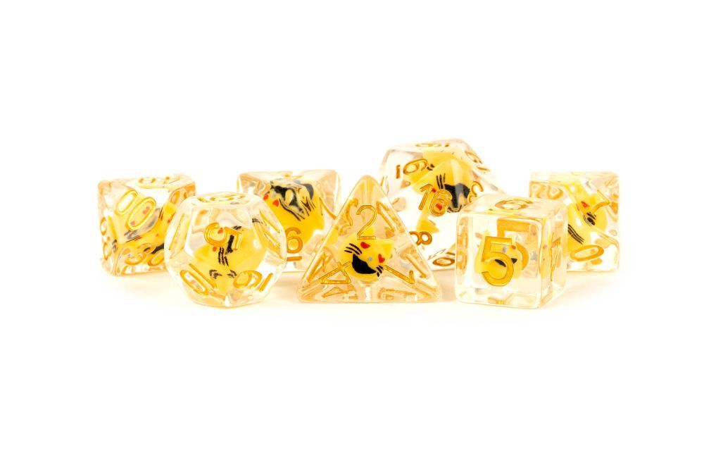 Fanroll: 16mm Resin Poly Dice Set: Cat Dice