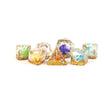 Fanroll: 16mm Resin Poly Dice Set: Rainbow Dinosaur Dice