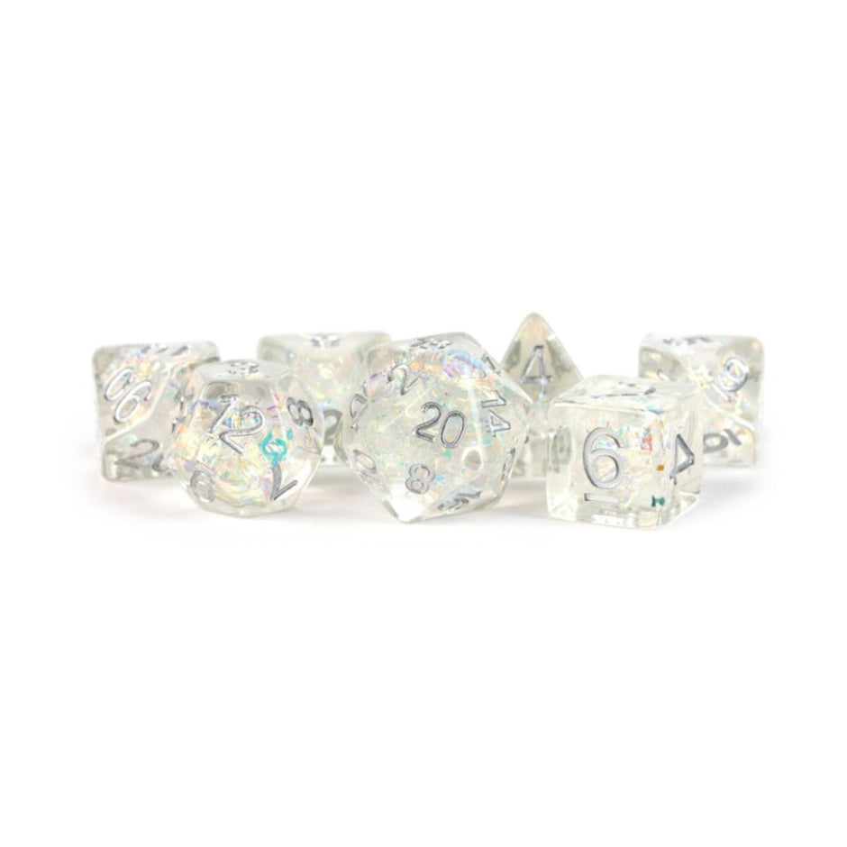 Fanroll: 16mm Resin Poly Dice Set: Rainbow Frost
