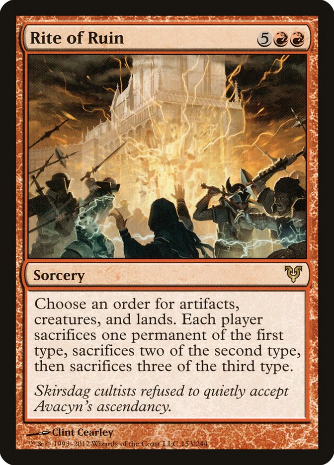 Rite of Ruin 153/244 (Avacyn Restored)  - Foil