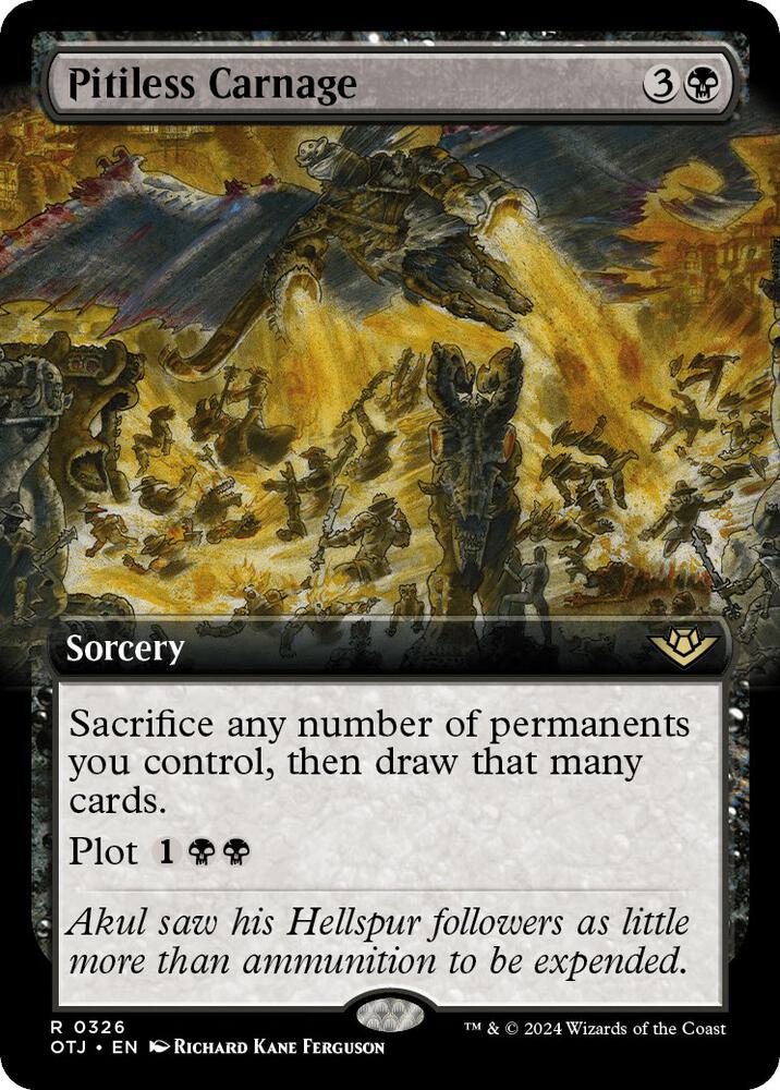 Pitiless Carnage 326/286 (Outlaws of Thunder Junction)  - Extended Art Foil