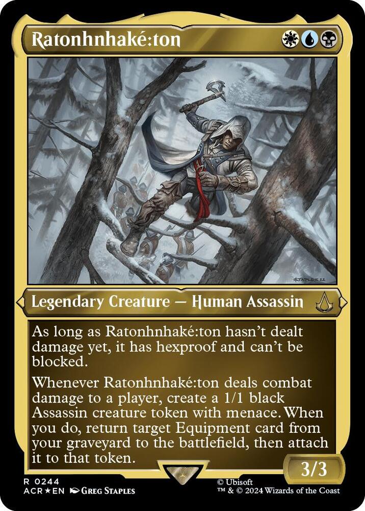 Ratonhnhaké:ton 244 (Universes Beyond: Assassin's Creed)  - Etched Foil