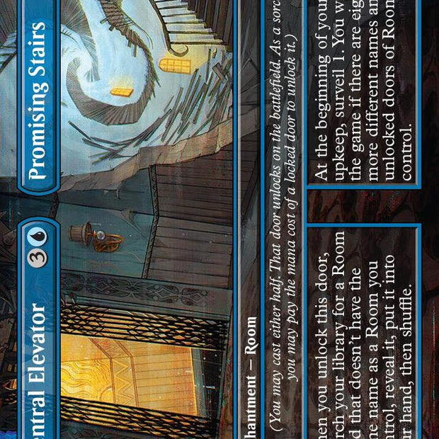 Central Elevator Promising Stairs Borderless (Duskmourn: House of Horror) 