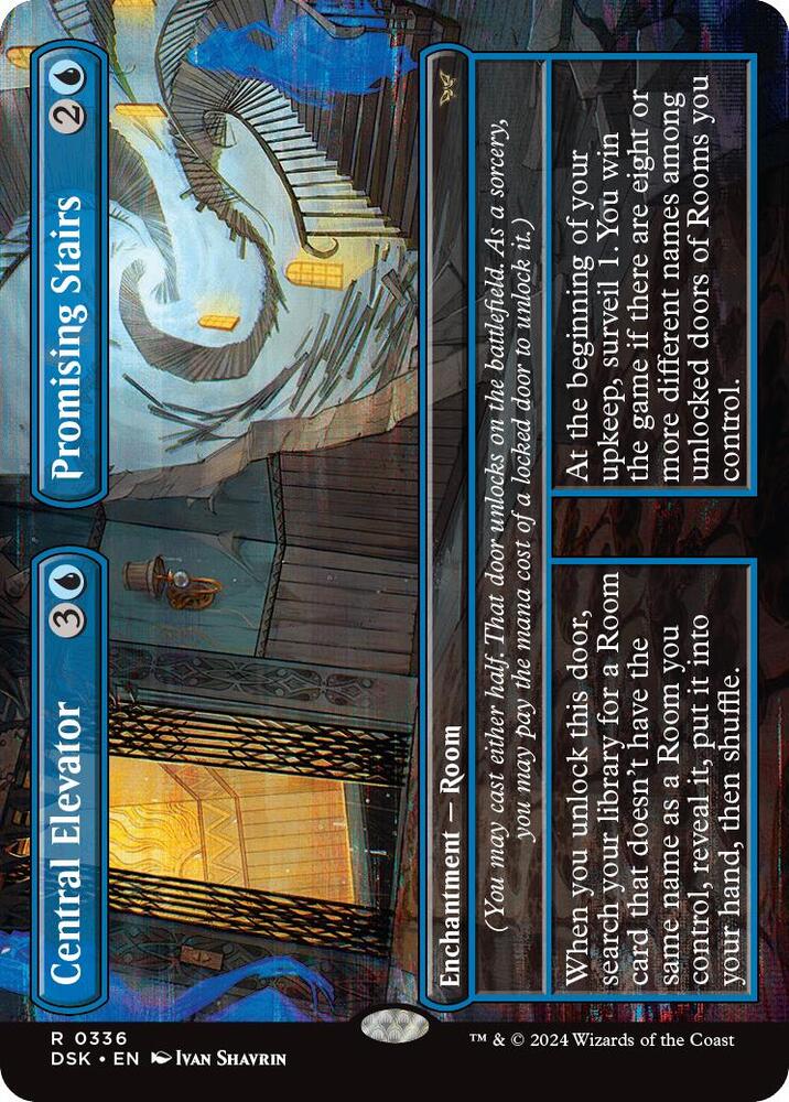 Central Elevator // Promising Stairs 336 (Duskmourn: House of Horror)  - Borderless