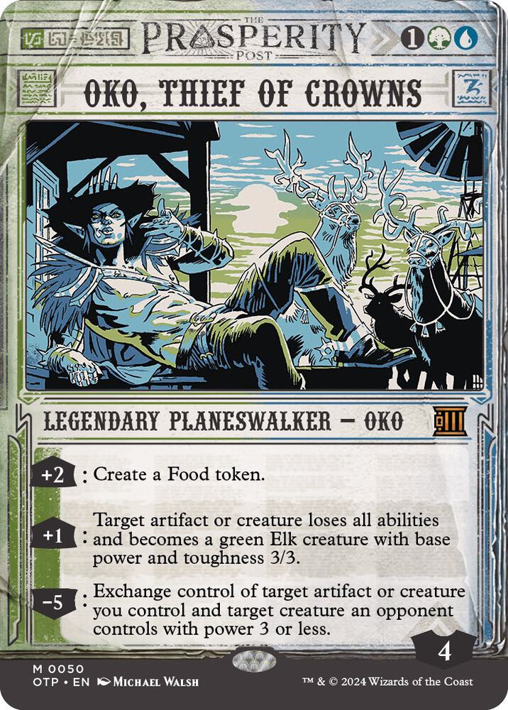 Oko, Thief of Crowns 50/65 (Outlaws of Thunder Junction: Breaking News)  - Showcase