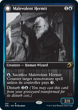 Malevolent Hermit 61/534 (Innistrad: Double Feature) 
