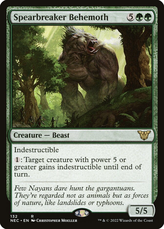 Spearbreaker Behemoth 132 (Commander: Kamigawa: Neon Dynasty) 