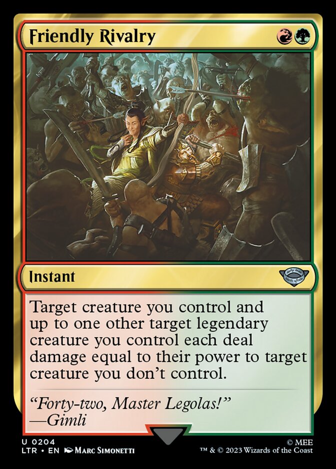 Friendly Rivalry 204/281 (Universes Beyond: The Lord of the Rings: Tales of Middle-earth) 