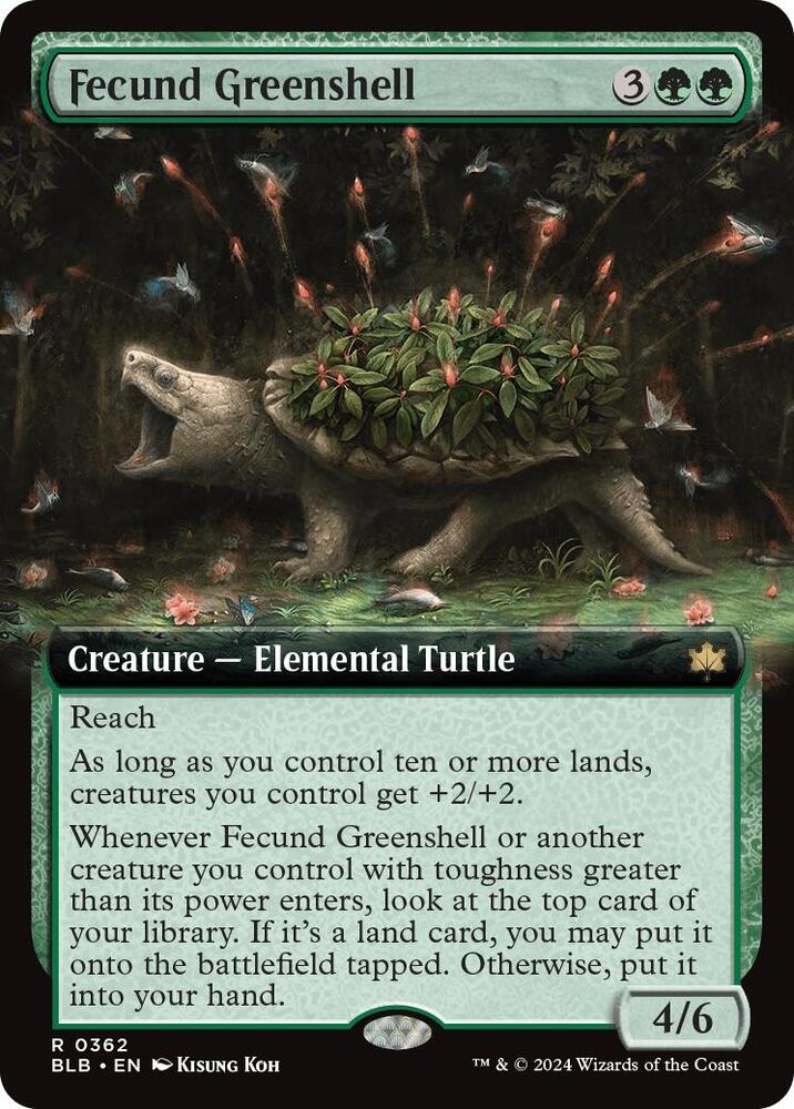 Fecund Greenshell 362 (Bloomburrow)  - Extended Art Foil
