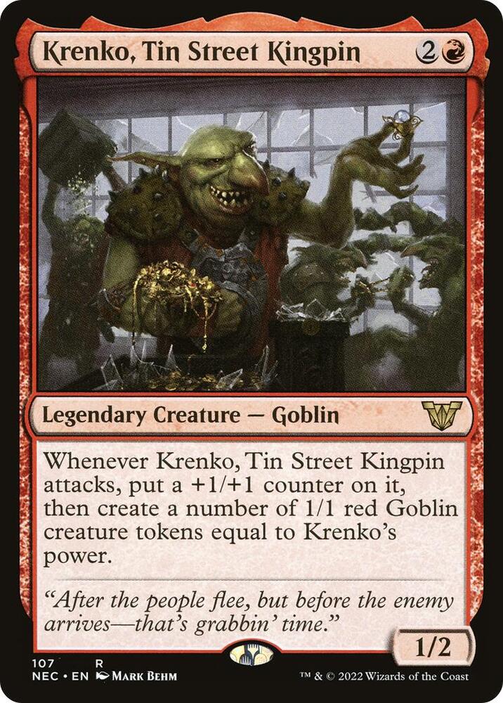 Krenko, Tin Street Kingpin 107/38 (Commander: Kamigawa: Neon Dynasty) 