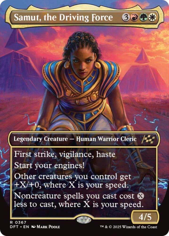 Samut, the Driving Force 367/291 (Aetherdrift)  - Borderless Foil