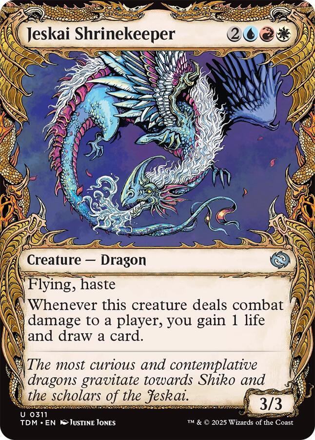 Jeskai Shrinekeeper 311 (Tarkir: Dragonstorm)  - Showcase Foil