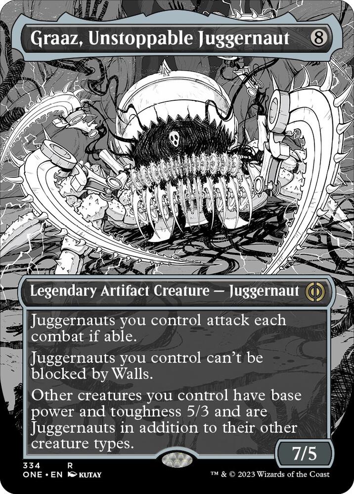 Graaz, Unstoppable Juggernaut 334/271 (Phyrexia: All Will Be One)  - Borderless