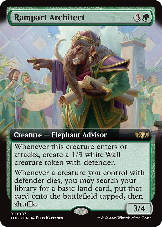 Rampart Architect 87/413 (Commander: Tarkir: Dragonstorm)  - Extended Art