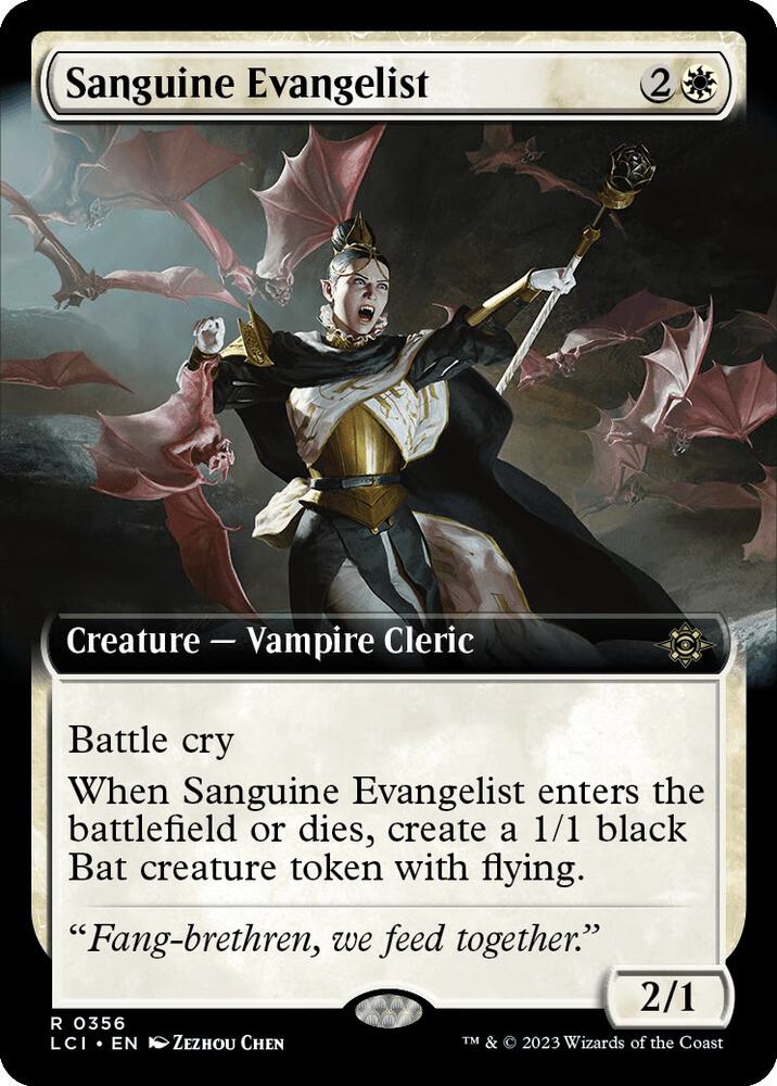 Sanguine Evangelist 356/291 (The Lost Caverns of Ixalan)  - Extended Art Foil