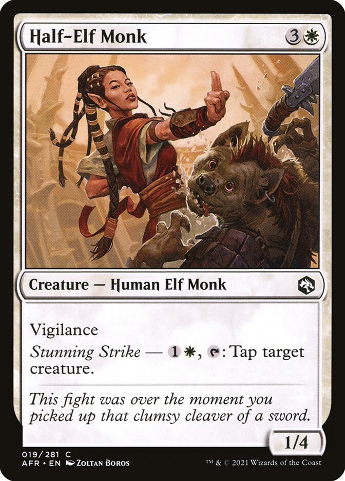 Half-Elf Monk 19 (Adventures in the Forgotten Realms) 