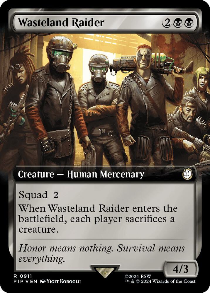 Wasteland Raider 911/326 (Universes Beyond: Fallout)  - Extended Art Surge Foil